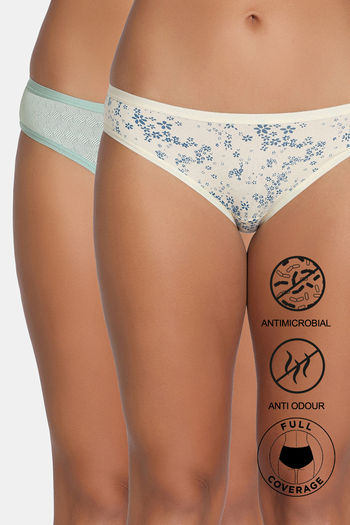 Buy Zivame Low Rise Full Coverage Bikini Panty  (Pack of 2) - Multicolor